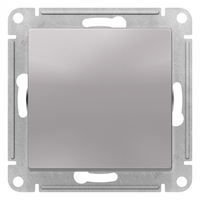 Выключатель одноклавишный ATLASDESIGN схема 1 10АХ механизм алюминий - ATN000311 Schneider Electric