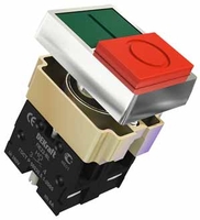 Переключатель I-O BL Ф22мм 220В ПЕ-22 зел-красн. DEKraft 25063DEK Schneider Electric