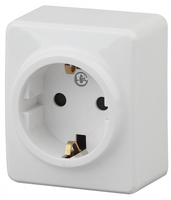 Розетка Эра Эксперт 2P+E Schuko 16A-250В IP20 ОУ белый Б0020685 (Энергия света)