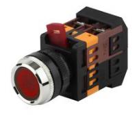 Кнопка управления ABLFS-22 красный d22мм неон/240В 1з+1р (10/400/3200) | Б0045654 ЭРА (Энергия света)