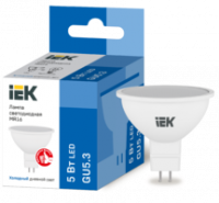 Лампа светодиодная LED 5Вт GU5.3 230В 6500К ECO MR16 софит | LLE-MR16-5-230-65-GU5 IEK (ИЭК)