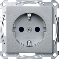 Механизм розетки СП Merten защ. шторки с заземл. алюм. SchE MTN2300-0460 Schneider Electric