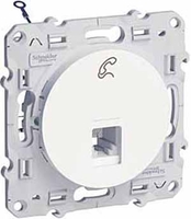 Механизм розетки телеф. 1-м Odace RJ12 бел. SchE S52R497 Schneider Electric