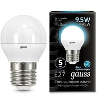 Лампа светодиодная LED 9.5 Вт 950 Лм 4100К белая Е27 Шар Black Gauss - 105102210