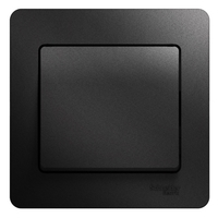 Выключатель 1-кл. СП Glossa 10А IP20 (сх. 1) 10AX в сборе антрацит SchE GSL000712 Schneider Electric