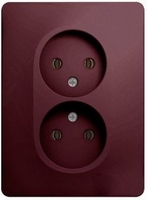 Розетка 2-м СП Glossa 16А IP20 250В без заземл. в сборе баклажан. SchE GSL001120 Schneider Electric