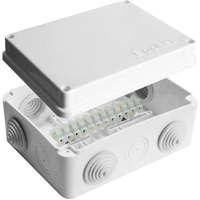 Коробка распределительная ОП 150х110х70мм IP54 с клемм. 10 выходов 6 гермовводов 10А 12 контактов крышка на винтах бел. Epplast 210303 Электропромпласт