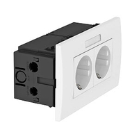 Укомплектованный розеточный блок AR45 (марк.,2xModul45,84x140x59 мм,зеленый) (SDE-RW D0GN2B) | 6119428 OBO Bettermann