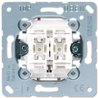 Кнопка без фиксации 2-клавишная (2 НО контакта). Механизм. 10A 250V JUNG 535U