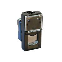 Розетка RJ 45 - Mosaic категория 6 UTP 1 модуль матовая черная | 079461L Legrand