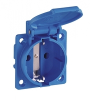 Приборная розетка термопласт, фланец, IP54, 16A, 2P+E, 250V, (серый) | 1461160 ABL Sursum