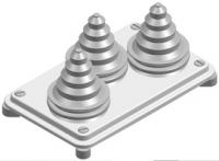 Фланец для шкафов типа R и W с каб. сальниками ABB ZW456