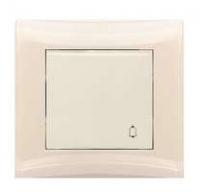 Выключатель кнопочный 1-кл. СП 10А IP20 V01-12-Z11-S крем. Volsten 9023
