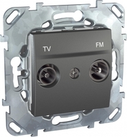 Механизм розетки TV-FM 1-м СП Unica Top графит SchE MGU5.451.12ZD Schneider Electric