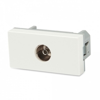 Модуль розетки TV 1М 45x22.5мм белый - 249958 Hyperline