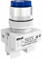 Лампа комм. ALTE 22 мм Цвет:СИНИЙ неон 220В ЛK-22 | 25010DEK DEKraft Schneider Electric