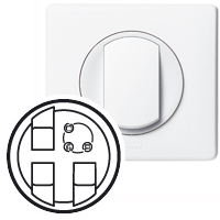 Белый Накладка розетки тройной RJ45 тел/TV/инф | 068290 Legrand хххххCeliane