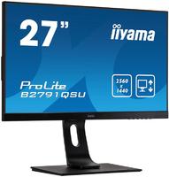 Монитор LCD 27дюйм [16:9] 2560х1440(WQHD) TN nonGLARE 350cd/кв.м H170град/V160град 1000:1 80M:1 16.7M 1ms DVI HDMI DP USB-Hub Height adj Pivot Tilt Swivel Speakers 3Y Black IIYAMA B2791QSU-B1