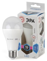 Лампа светодиодная LED A65-19W-840-E27 (диод, груша, 19 Вт, нейтр, E27) (10/100/1500) | Б0050282 ЭРА (Энергия света)