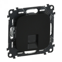 Механизм розетки комп. 1-м Valena Allure RJ45 CAT.5E UTP с лицевой панелью антрацит Leg 753950 Legrand
