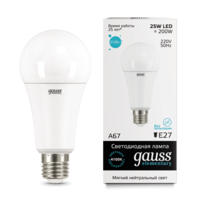 Лампа светодиодная LED 25 Вт 2100 Лм 4100К белая E27 А67 Elementary Gauss - 73225