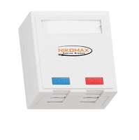 Розетка 2 порта кат.5e (класс D) 100МГц RJ45/8P8C FT-TOOL/110/KRONE T568A/B неэкран. со шторками бел. NIKOMAX NMC-WO2UD2-FT-ST-WT NIKOMAX/NIKOLAN
