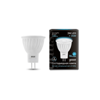 Лампа светодиодная LED 3 Вт 300 Лм 4100К белая GU4 MR11 Black Gauss - 132517203
