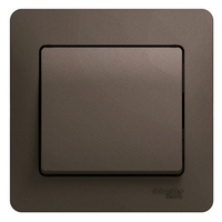 Выключатель 1-кл. СП Glossa 10А IP20 (сх. 1) 10AX в сборе шоколад. SchE GSL000812 Schneider Electric