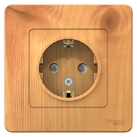 Розетка СП BLANCA 16А 250В защ. шторки с заземл. ясень SchE BLNRS001115 Schneider Electric