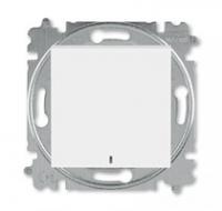 Переключатель 1-кл. СП Levit IP20 с подсветкой ориентацион. бел./ледяной ABB 2CHH590646A6001