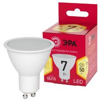 Лампа светодиодная ECO LED MR16-7W-827-GU10 (диод соф 7Вт тепл GU10) (1/10/200) (10/200/4800) ЭРА - Б0050182 (Энергия света)