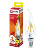Лампа светодиодная LED-СВЕЧА НА ВЕТРУ-deco 9Вт 230В Е14 3000К 810Лм прозр | 4690612026220 IN HOME