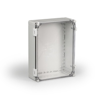 Cubo W 300 x 400 132, с петелями и замками, прозрачная крышка, PC, IP66 - WPCP304013T Ensto