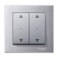 Клавиша 2-кн. SM для мод. выкл. с стр-к ВВ/ВН алюм. SchE MTN625860 Schneider Electric