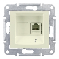 Механизм розетки телеф. 1-м СП Sedna RJ11 беж. SchE SDN4101147 Schneider Electric