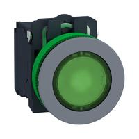 Кнопка 22мм 24В зел. с подсвет. заподлицо пластик C0 SchE XB5FW33B5C0 Schneider Electric