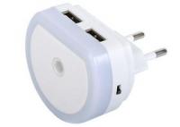 Ночник NL-01 USB датчик освещения 2хUSB-выход ФАZА 5034716 ФАZA (ФАЗА)