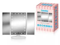 Зеркало M217-DL C01 с LED подсветкой 1x/2x/3x увеличение дневной свет 5Вт 4хLR03/USB бел. Camelion 14005