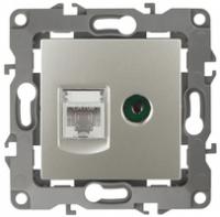 Розетка комбинированная RJ45+TV, Эра12, перламутр, 12-3110-15 - Б0027450 ЭРА (Энергия света)