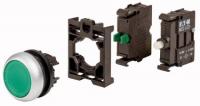 Зеленая кнопка без фиксации с подсветкой, 1НО, 24В DC, M22-DL-G-K10LED-BVP - 110930 EATON