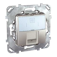 Механизм розетки компьютерной 1-м СП Unica Top RJ45 кат.5E алюм. SchE MGU5.421.30ZD Schneider Electric