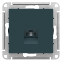 Розетка компьютерная AtlasDesign RJ45 кат.5E механизм изумруд SchE ATN000883 Schneider Electric