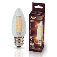 Лампа светодиодная LED TC37 E27 7Вт 650лм 2700К PREMIUM (FILAMENT) филамент теплый свет свеча витая REV 32427 0