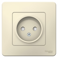 Розетка 1-м СП Blanca 16А IP20 250В без заземл. защ. шторки молоч. SchE BLNRS000112 Schneider Electric