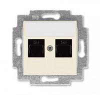 Розетка информационная Levit двойная 2хRJ45 кат. 5e сл. кость ABB 2CHH295118A6017