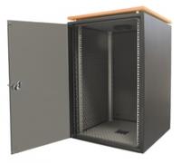 Шкаф напольный WZ-4888-01-01-161 серии SJB SILENT,(19"),18U,871x600х600мм,ст.дв.,столешн.Calvados,нагр.45кг,черн.(RAL 9005) | 43581 Zpas