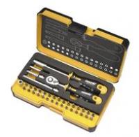 Набор бит SL/HEX/PH/PZ/Tx/SQ/SPANNER/BH/MS с трещоткой и отвертка держателем ERGONIC в кейсе 36 FELO 05783606