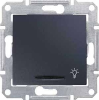 Кнопка выключателя "Свет" СП Sedna с подсветкой графит SchE SDN1800170 Schneider Electric