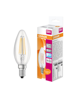 Светодиодная филаментная лампа LED STAR Classic B 6W, прозрачная колба, Е14 LEDSCLB75 6W/840 230V FIL E1410X1RU | 4058075217836 Osram