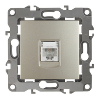 Телефонная розетка Эра 12-3105-04 RJ11 IP20 встраиваемая шампань Б0014714 (Энергия света)